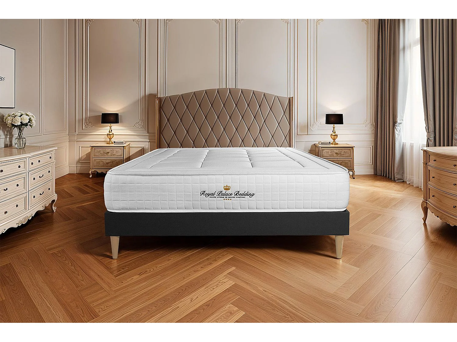 Ensemble Matelas Sommier 130x190 cm - Balmoral