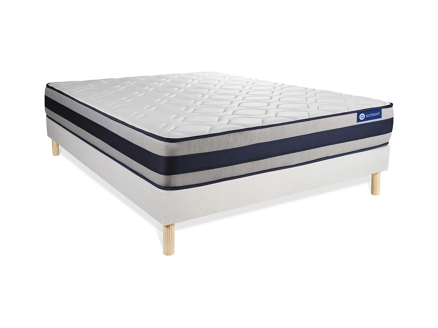 Ensemble Matelas Sommier 130x190 cm - Actiflex Ergo