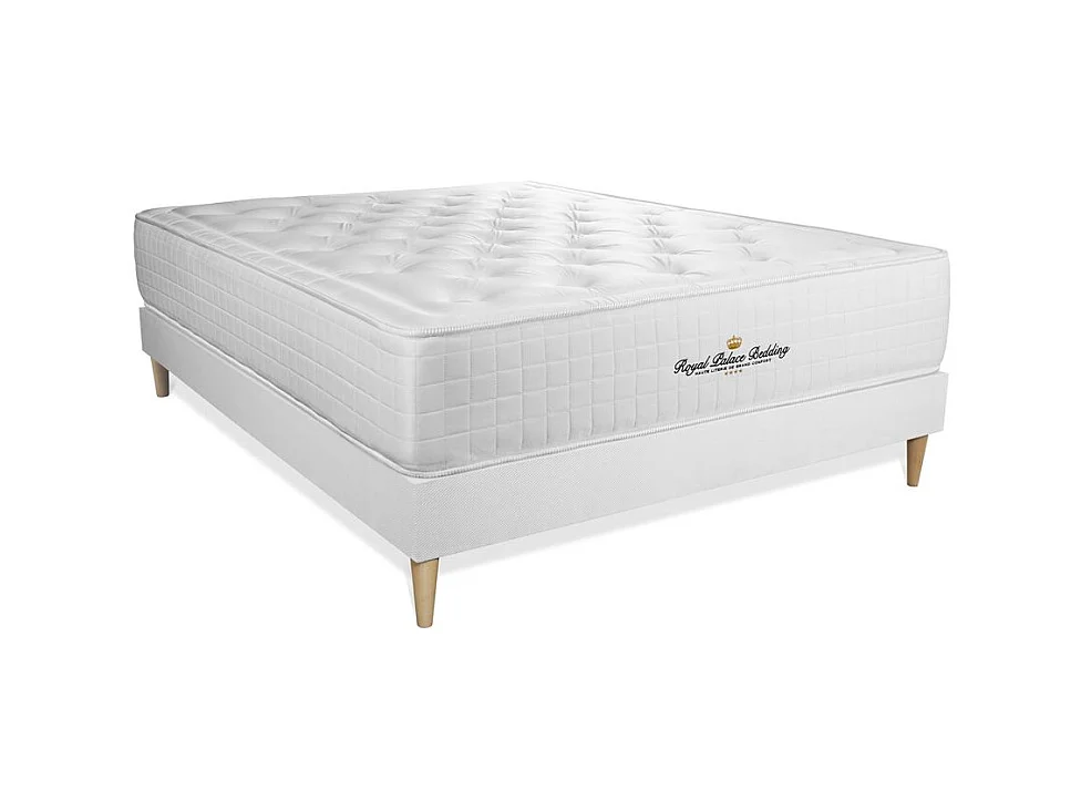 Matratze Buckingham 130 x 190 cm + Bettgestell mit lattenrost , Härtegrad 2 , Memory-Schaum , Höhe : 30