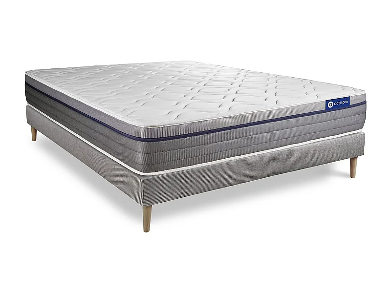 Lattenbodem en Actiflex zen matras 130x190cm , matrasdikte : 26 cm , pocketveren en traagschuim , gebalanceerd, 7 comfortzones