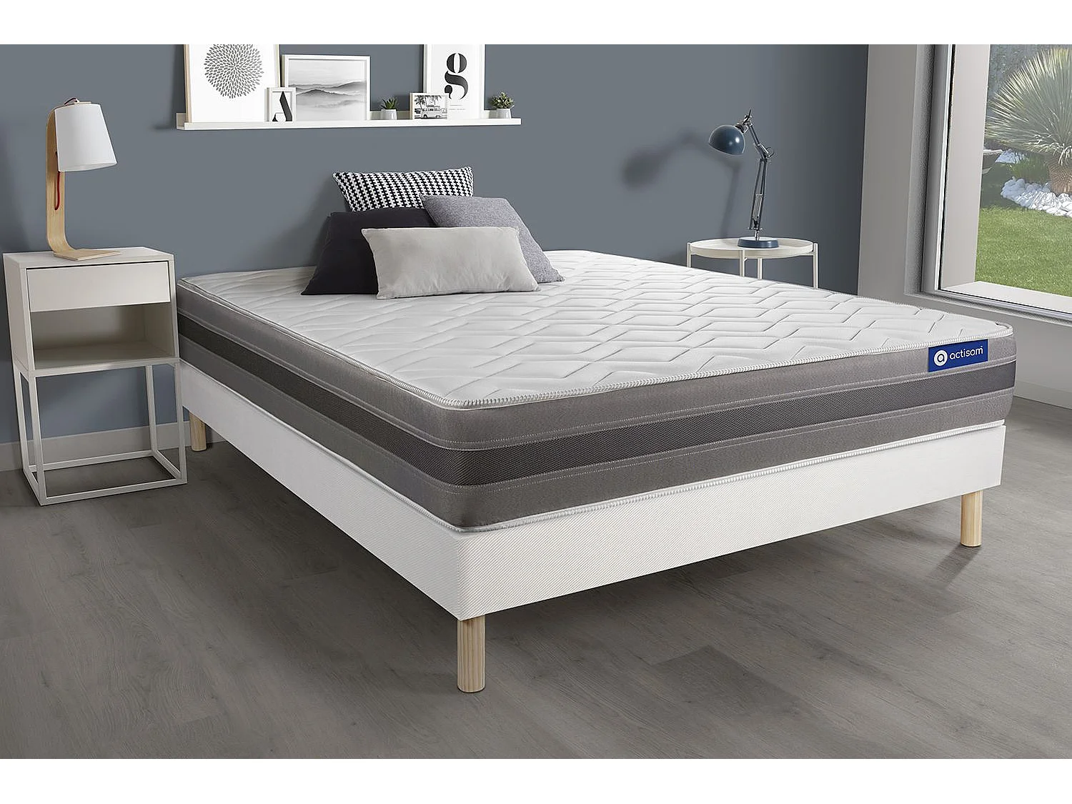 Ensemble Matelas Sommier 130x190 cm - Actiflex Relax
