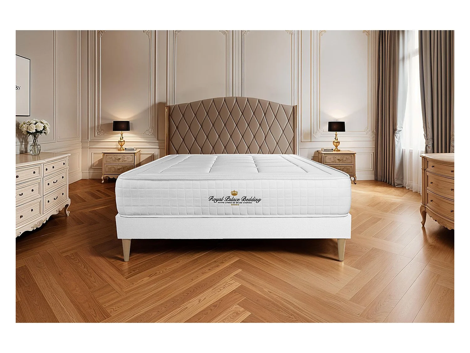 Ensemble Matelas Sommier 130x190 cm - Balmoral