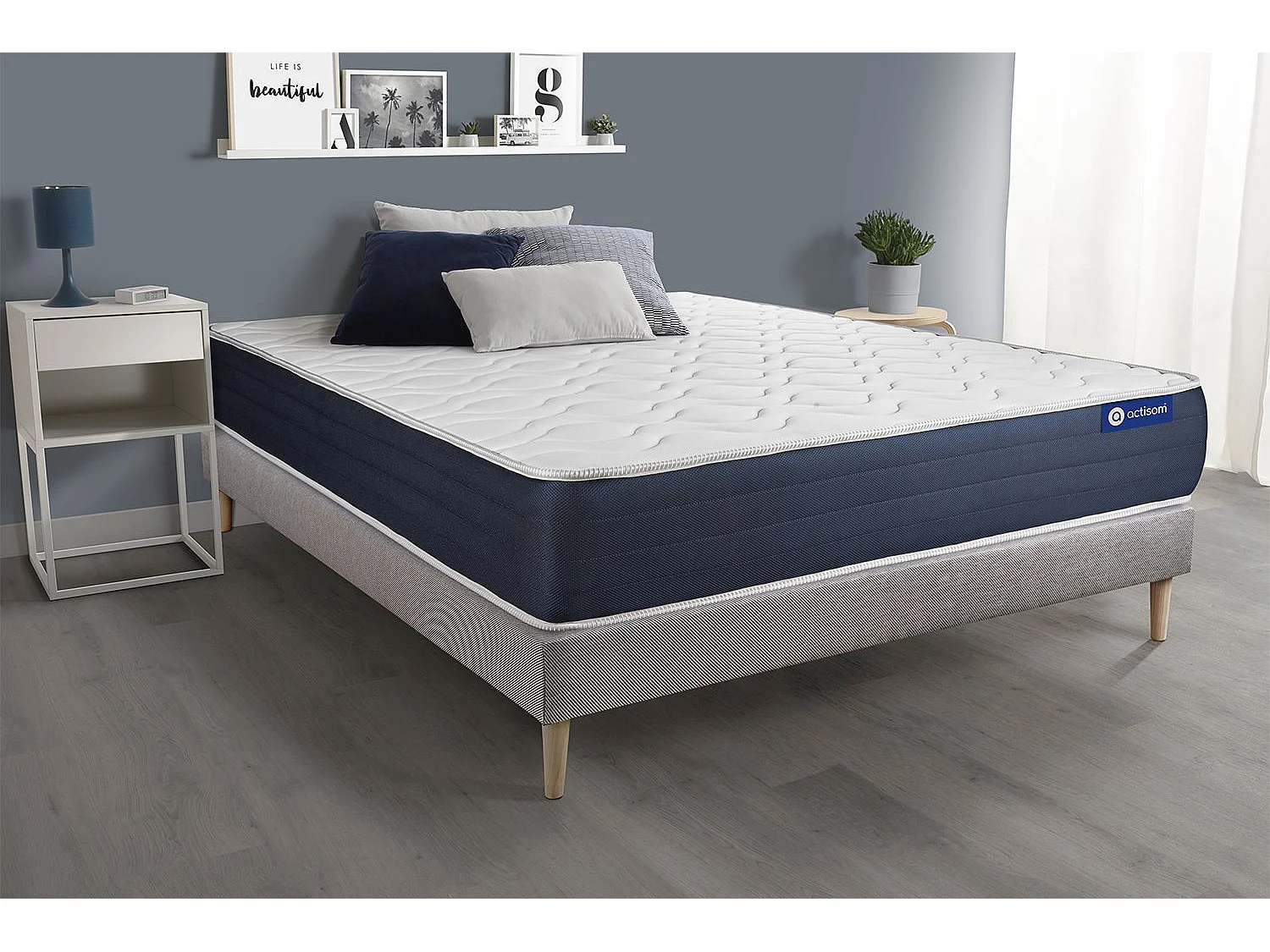 Ensemble Matelas Sommier 130x190 cm - Actiflex Sleep