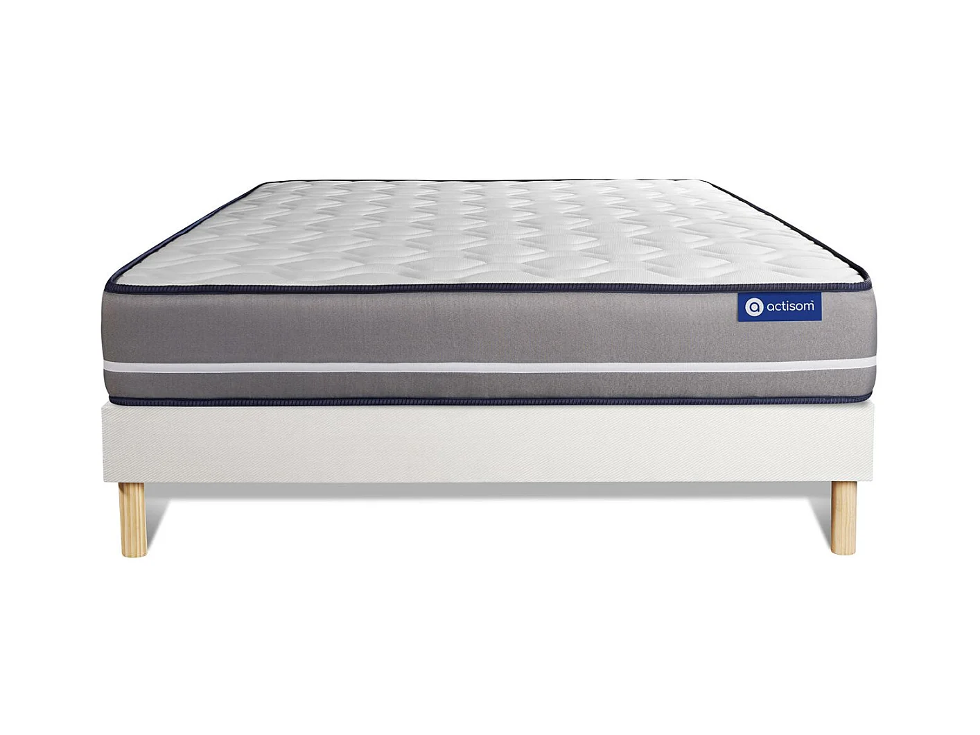 Lattenbodem en Actilatex pur matras 130x190cm , matrasdikte : 20 cm , latex en traagschuim , stevig, 3 comfortzones