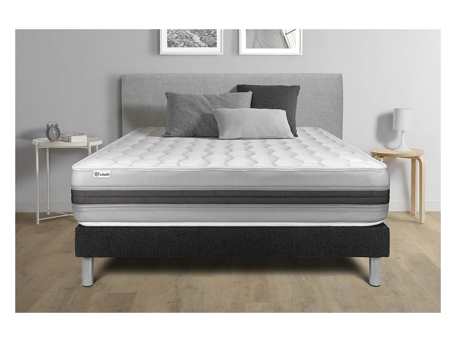 Ensemble Matelas Sommier 140x190 cm - Vitalspring Recover