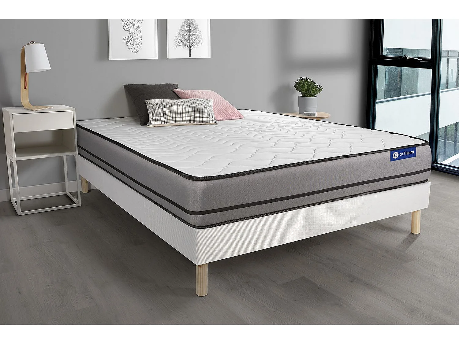 Ensemble Matelas Sommier 130x190 cm - Actimemo Night