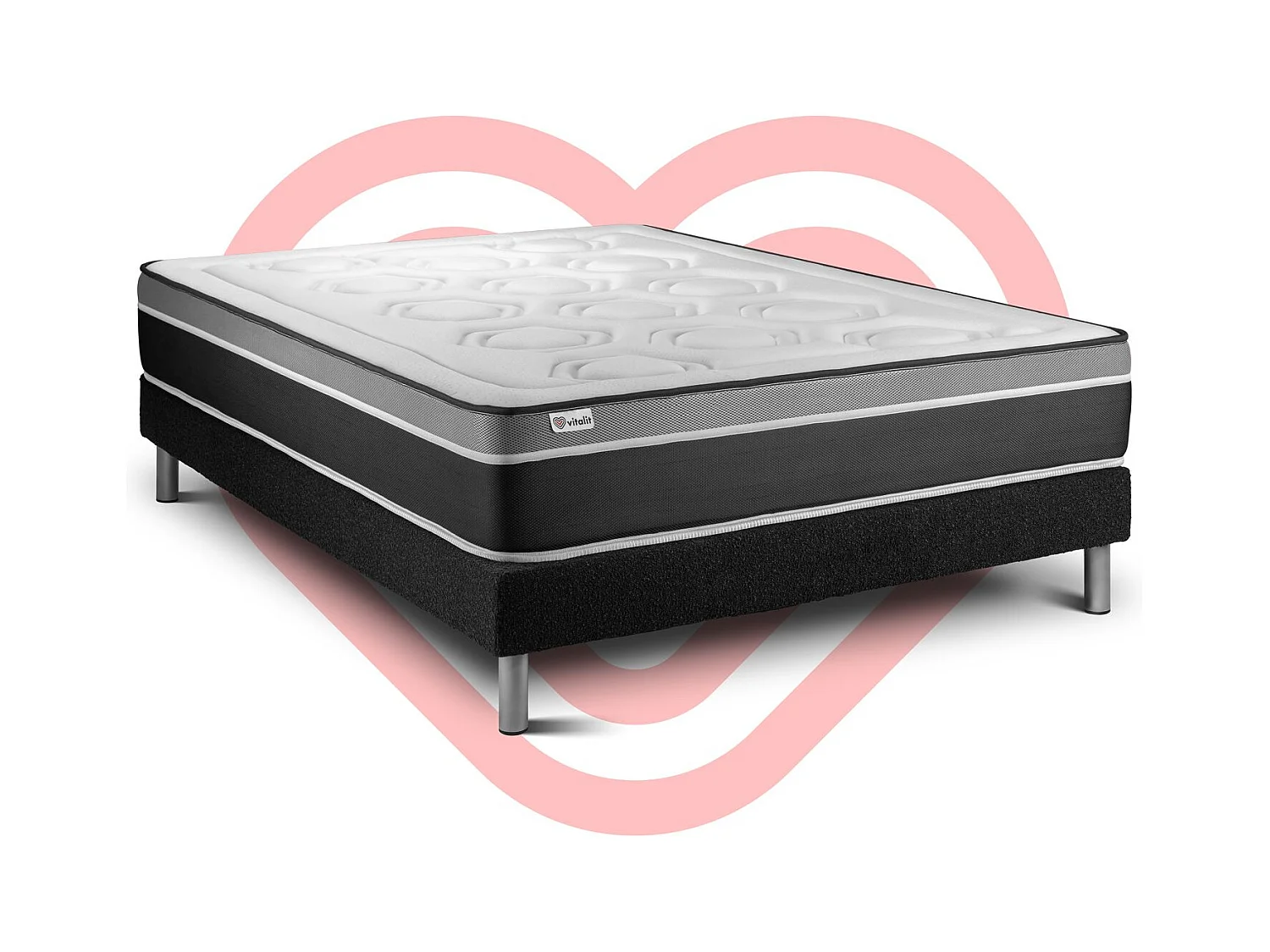 Ensemble Matelas Sommier 140x190 cm - Vital Care