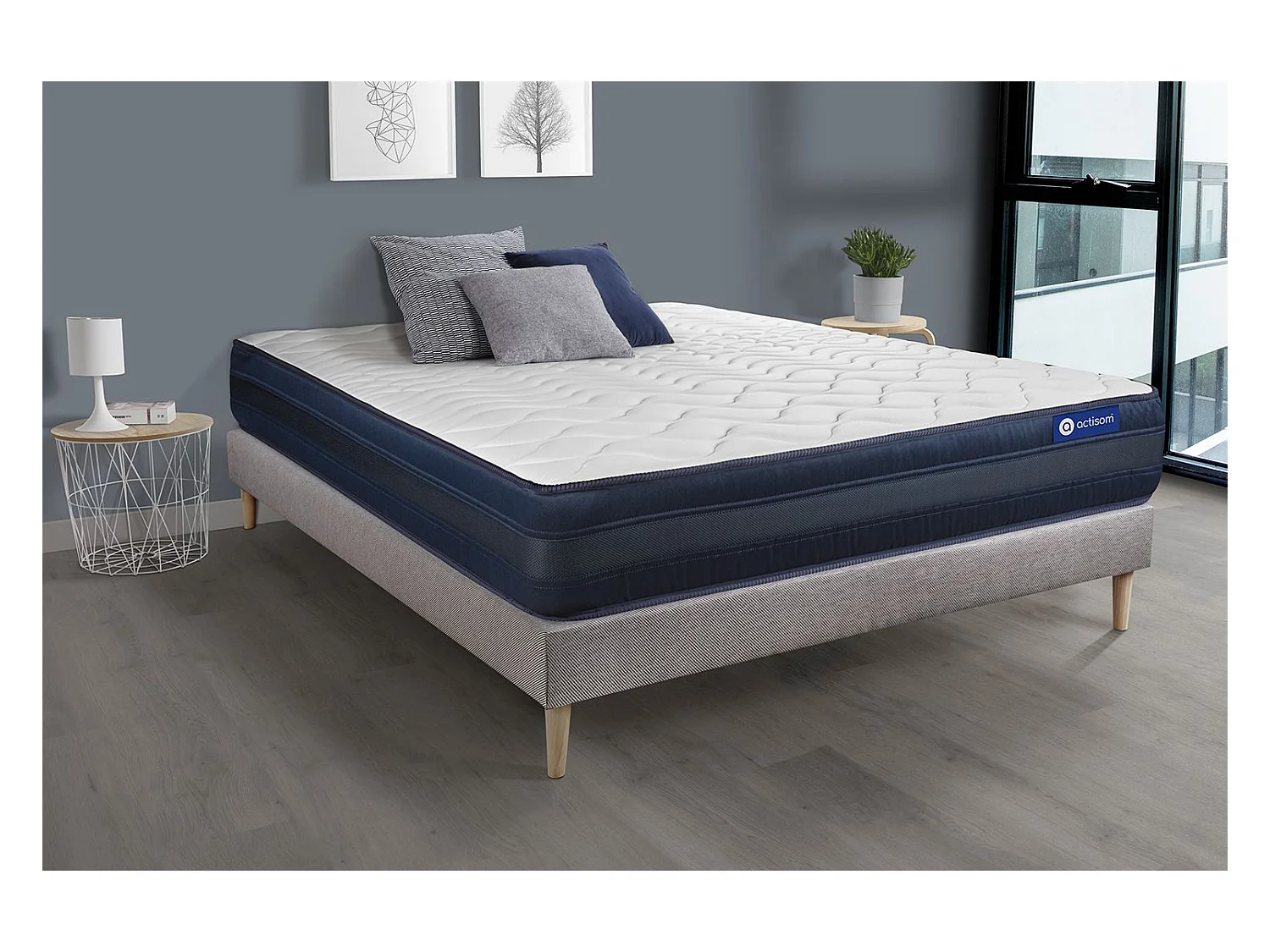 Ensemble Matelas Sommier 130x190 cm - Actiflex Tech