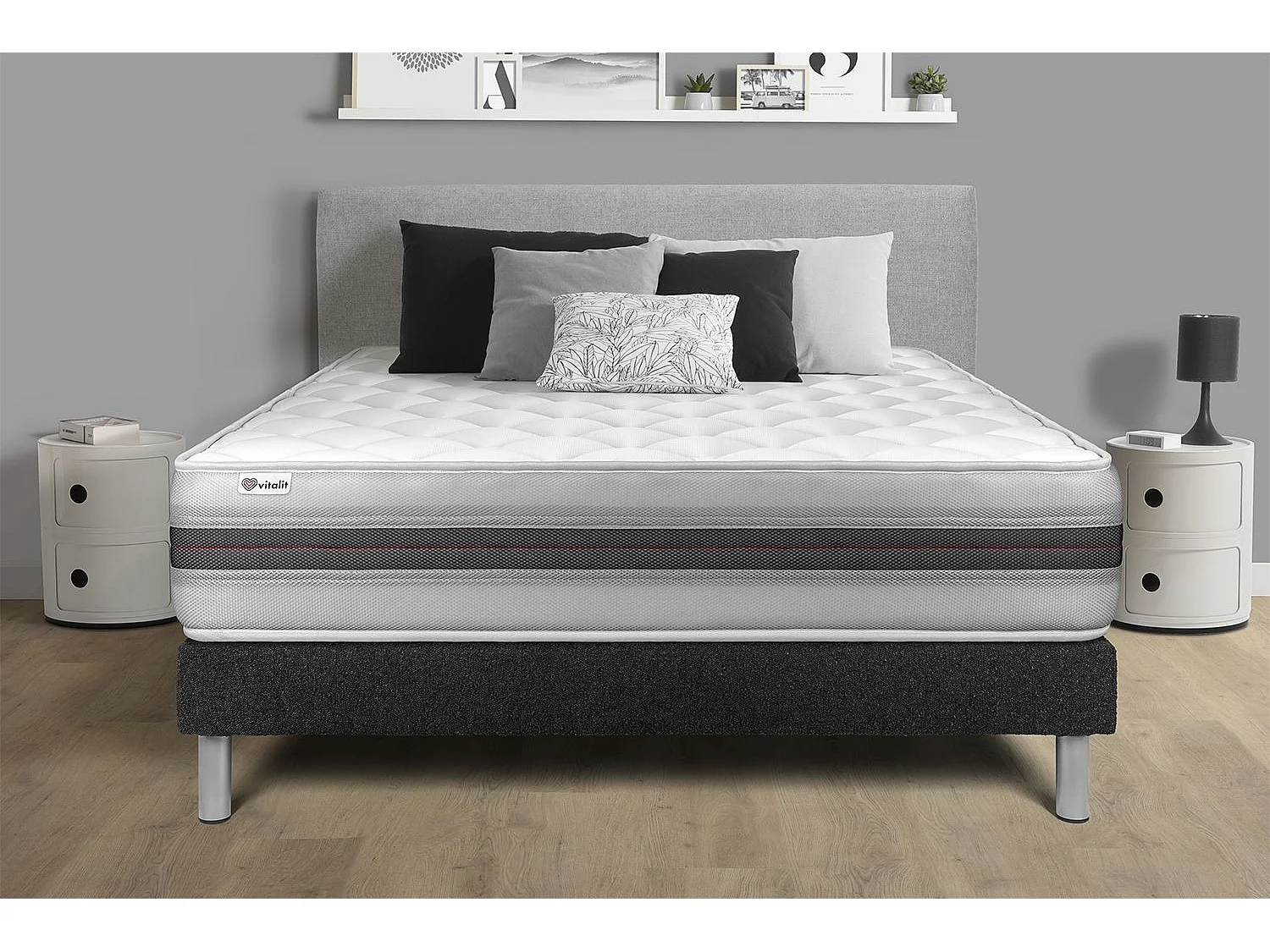 Ensemble Matelas Sommier 140x200 cm - Vitalmemo Back