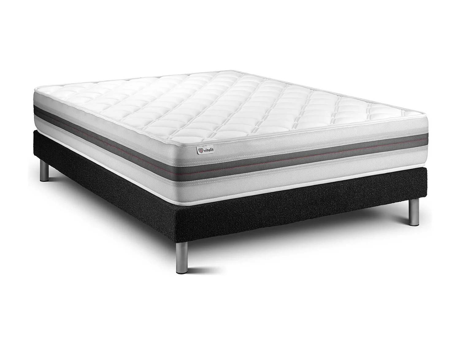 Ensemble Matelas Sommier 140x200 cm - Vitalmemo Back