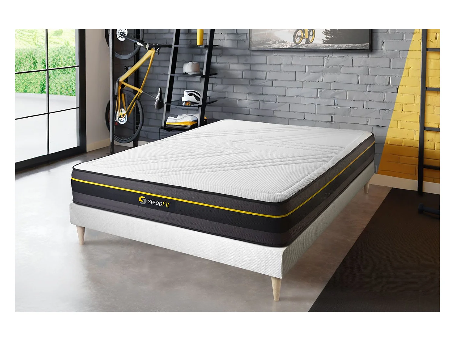 Ensemble Matelas Sommier 130x190 cm - Active