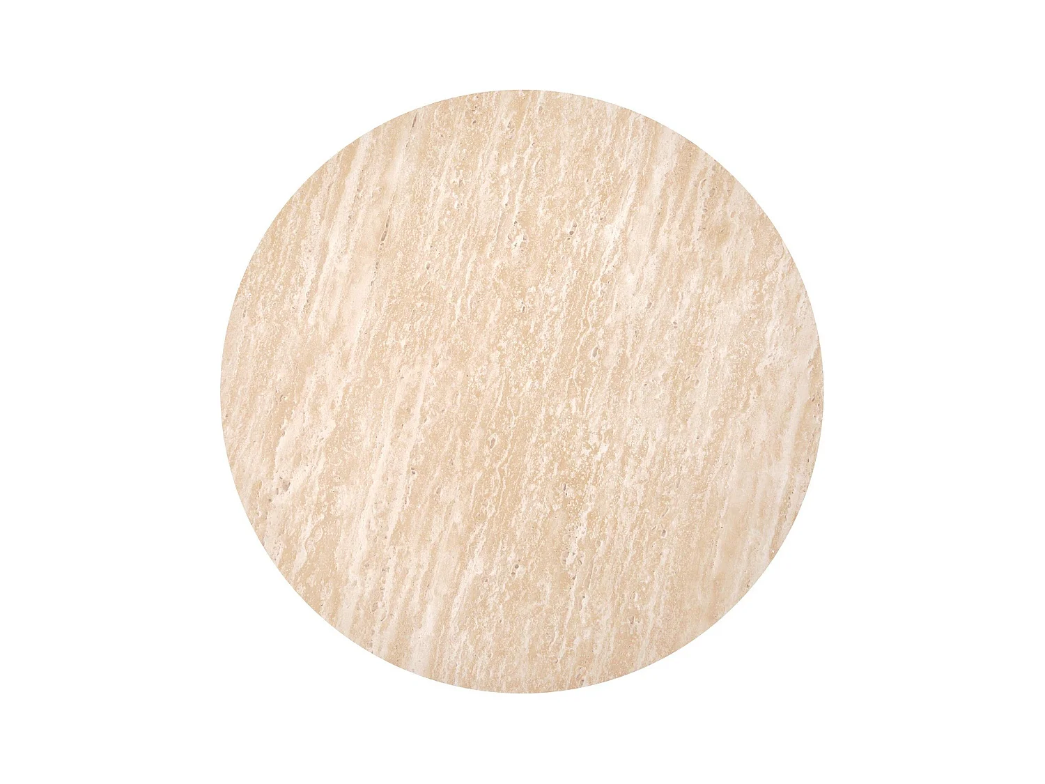 Table basse ronde 60 cm de diamètre couleur travertin MIO