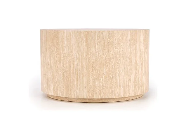 Table basse ronde 60 cm de diamètre couleur travertin MIO
