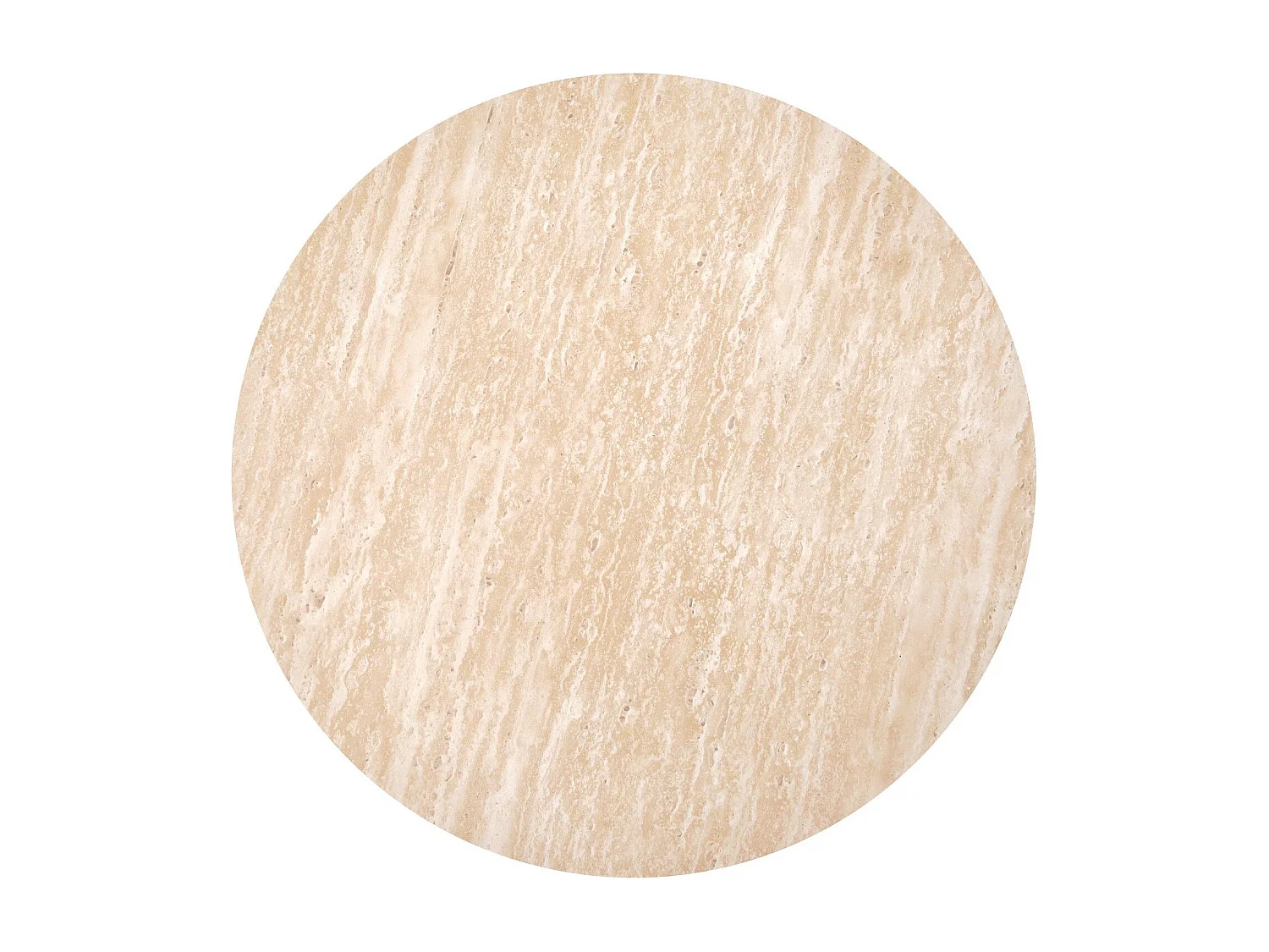 Table basse ronde 60 cm de diamètre couleur travertin MIO