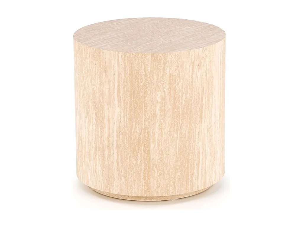 Petite table basse circulaire couleur travertin MIO