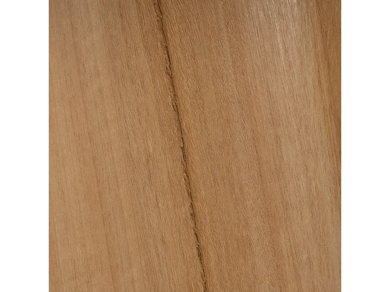 Table basse ronde 80 cm marbre céramique blanc socle conique chêne KEREA