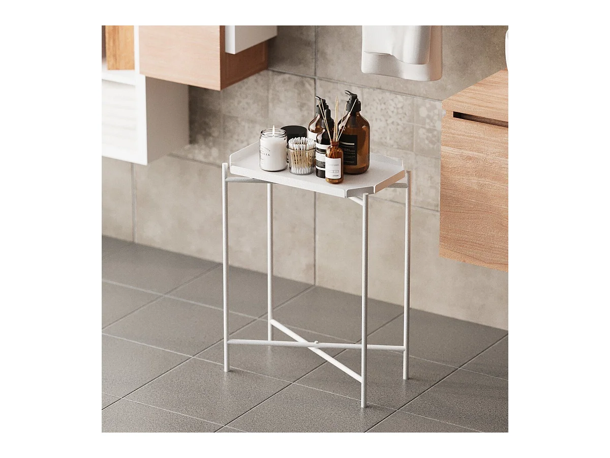 Bout de canapé avec plateau à rebord rectangulaire H56 cm - PARKER