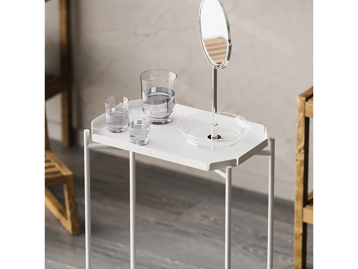 Bout de canapé avec plateau à rebord rectangulaire H56 cm - PARKER