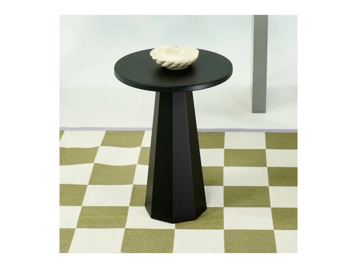 Bout de canapé rond avec pied large H47 cm - LILYUM