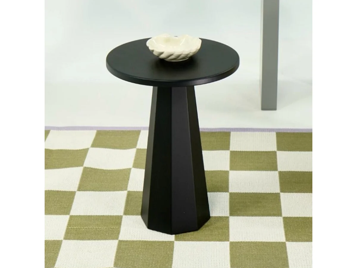 Ronde salontafel met brede poot H47 cm - LILYUM