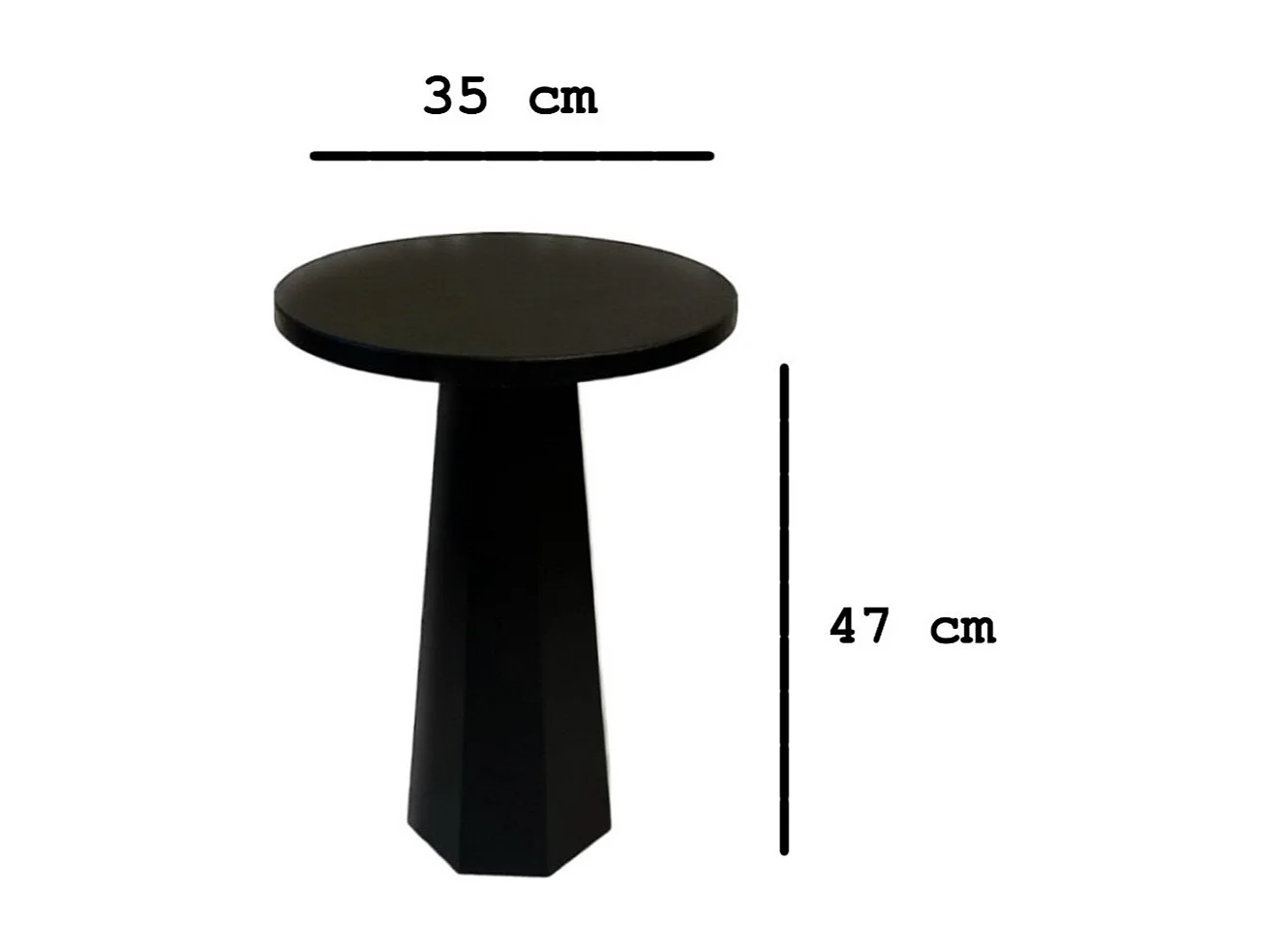 Ronde salontafel met brede poot H47 cm - LILYUM