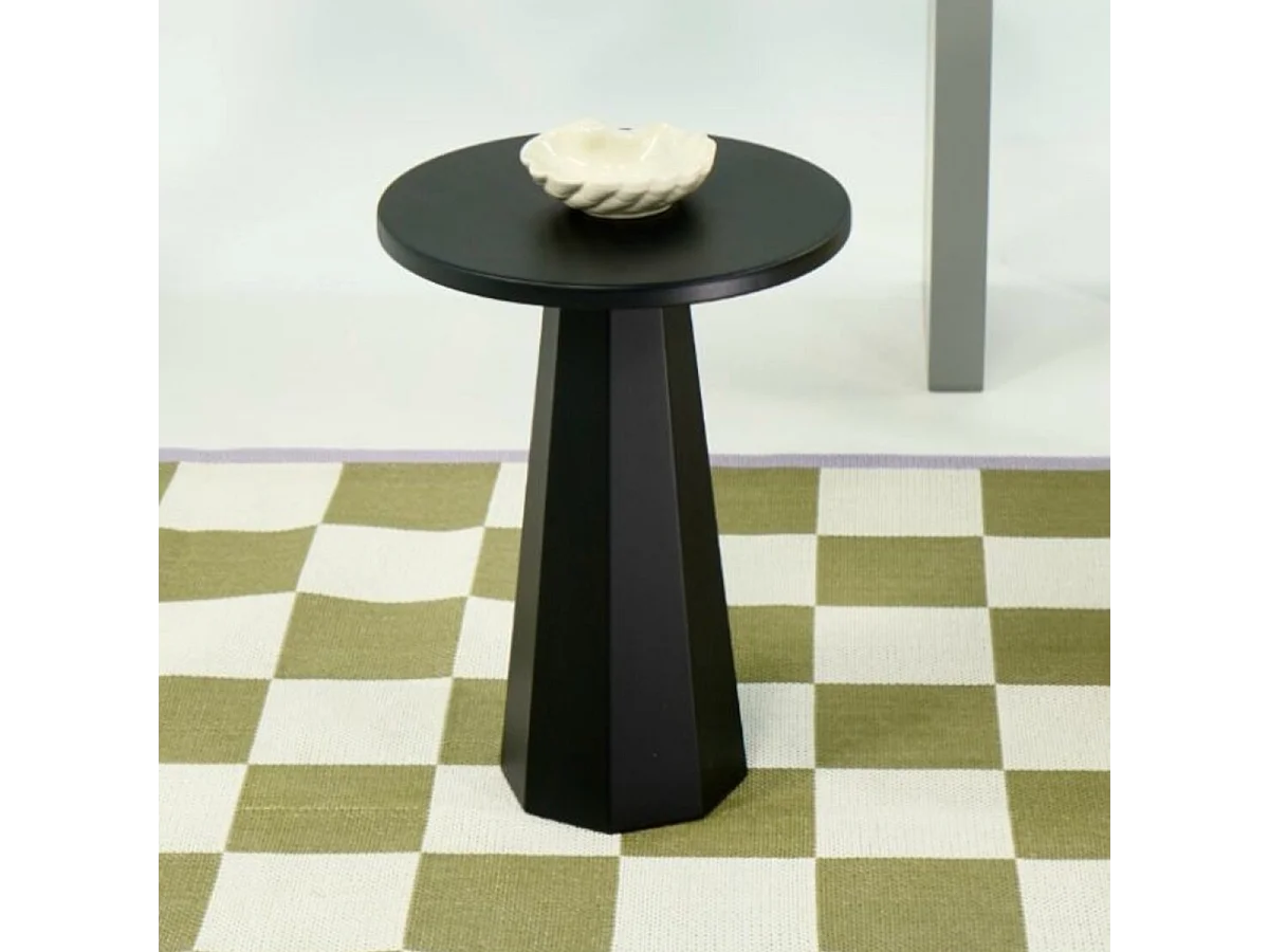 Bout de canapé rond avec pied large H47 cm - LILYUM