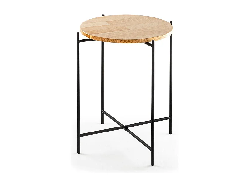Beistelltisch mit runder Metallplatte H56 cm - JAMIE