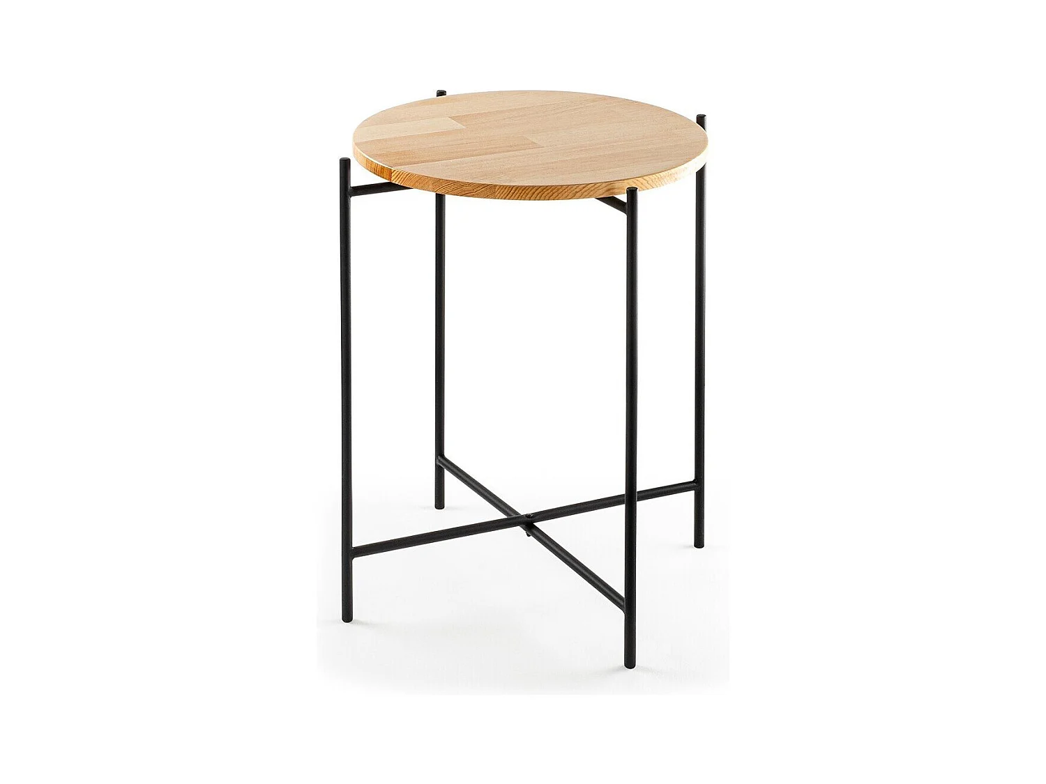 Bout de canapé avec plateau rond en Métal H56 cm - JAMIE