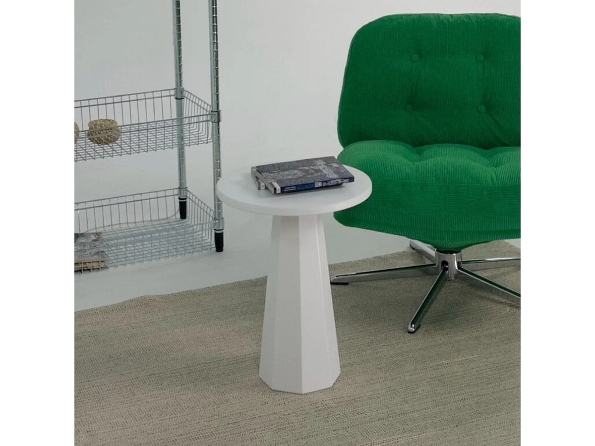 Ronde salontafel met brede poot H47 cm - LILYUM