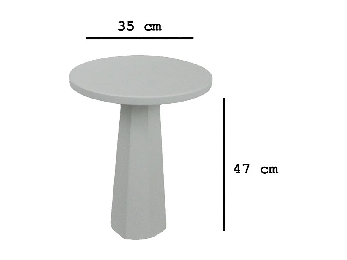 Ronde salontafel met brede poot H47 cm - LILYUM