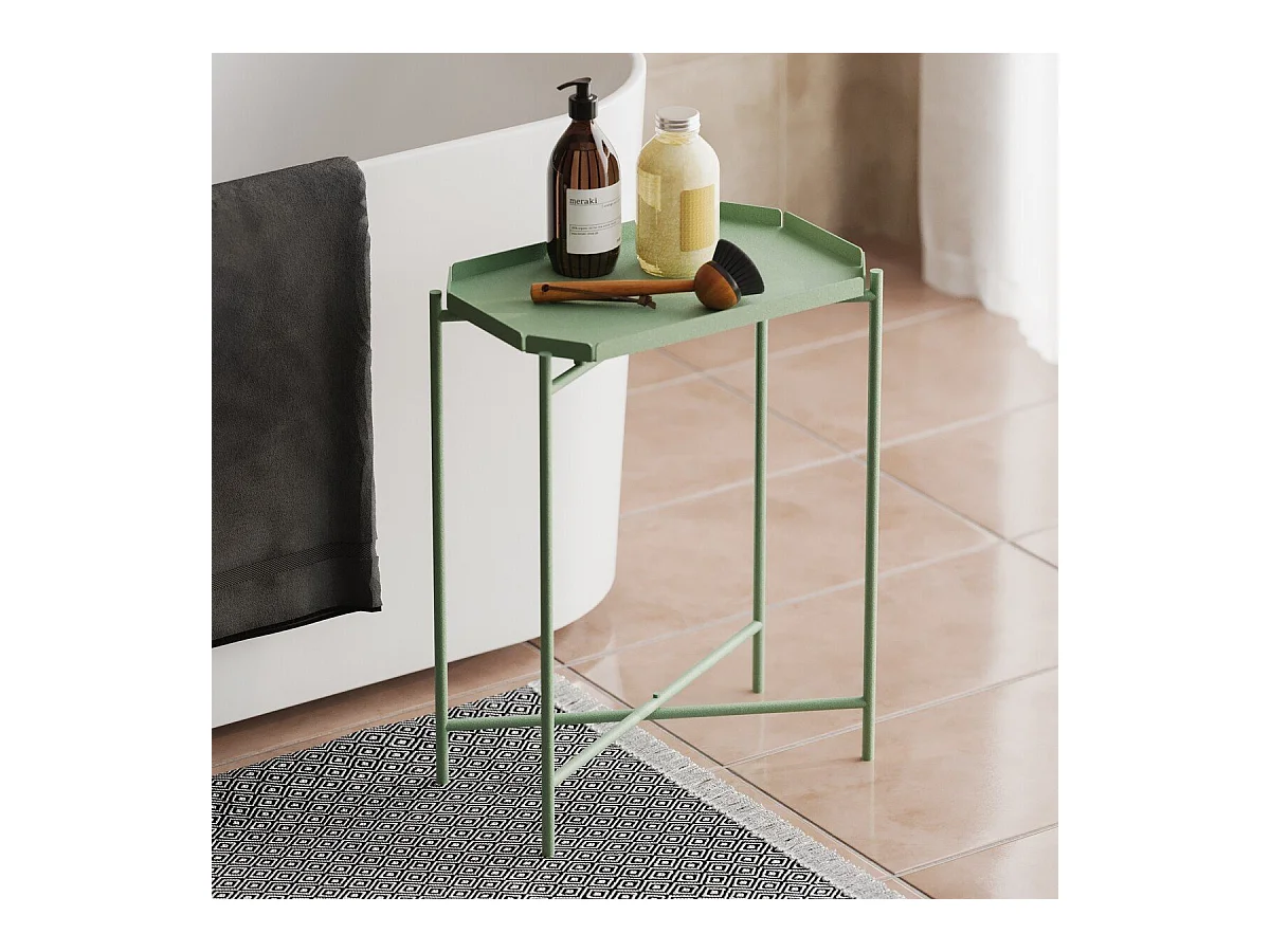 Bout de canapé avec plateau à rebord rectangulaire H56 cm - PARKER