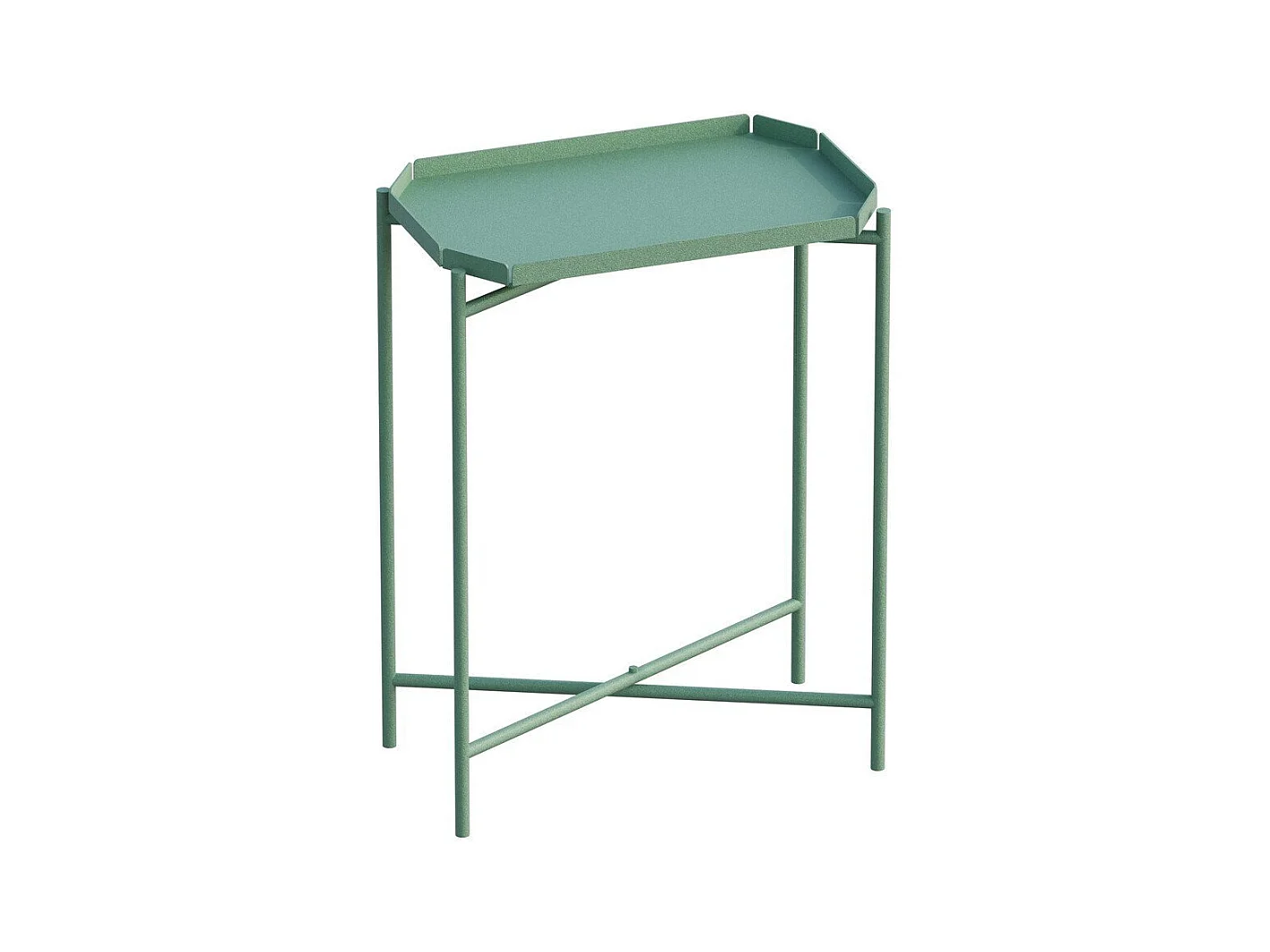 Beistelltisch mit rechteckiger Ablage mit Rand H56 cm - PARKER