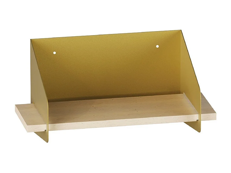 Wandplank met massief grenen plank en metaal L40 cm - WREN