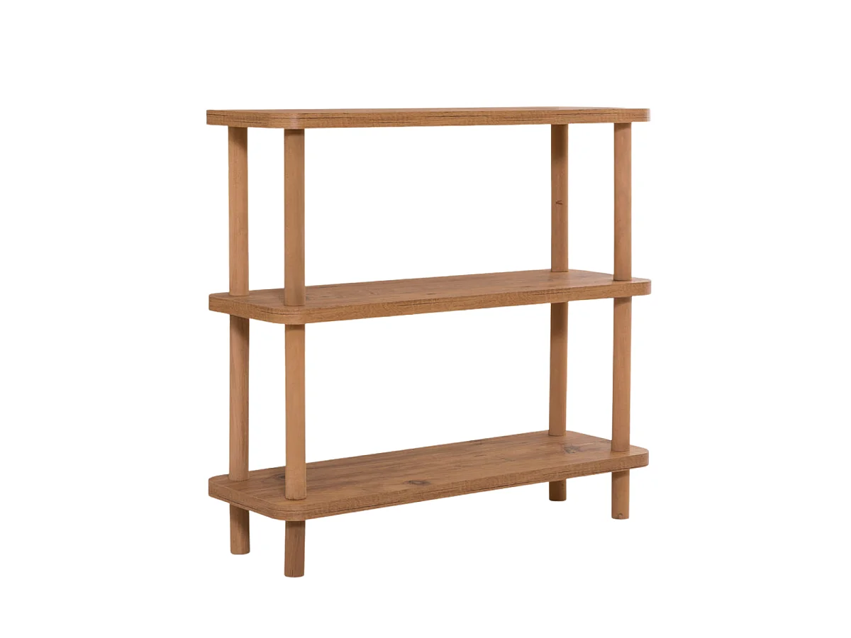 Regal mit 3 Böden in Atlantik-Kiefer-Dekor L80 cm - STEP