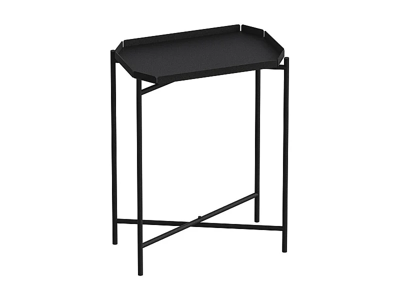 Bout de canapé avec plateau à rebord rectangulaire H56 cm - PARKER