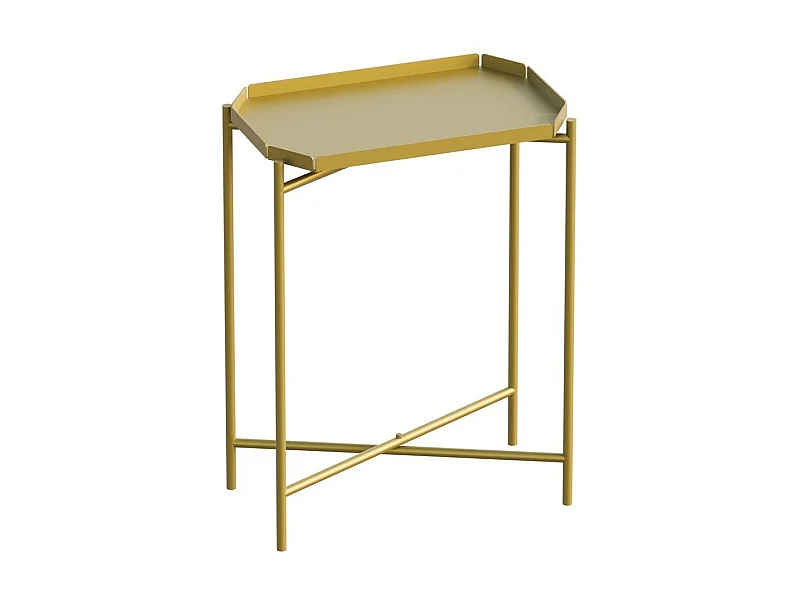 Bout de canapé avec plateau à rebord rectangulaire H56 cm - PARKER