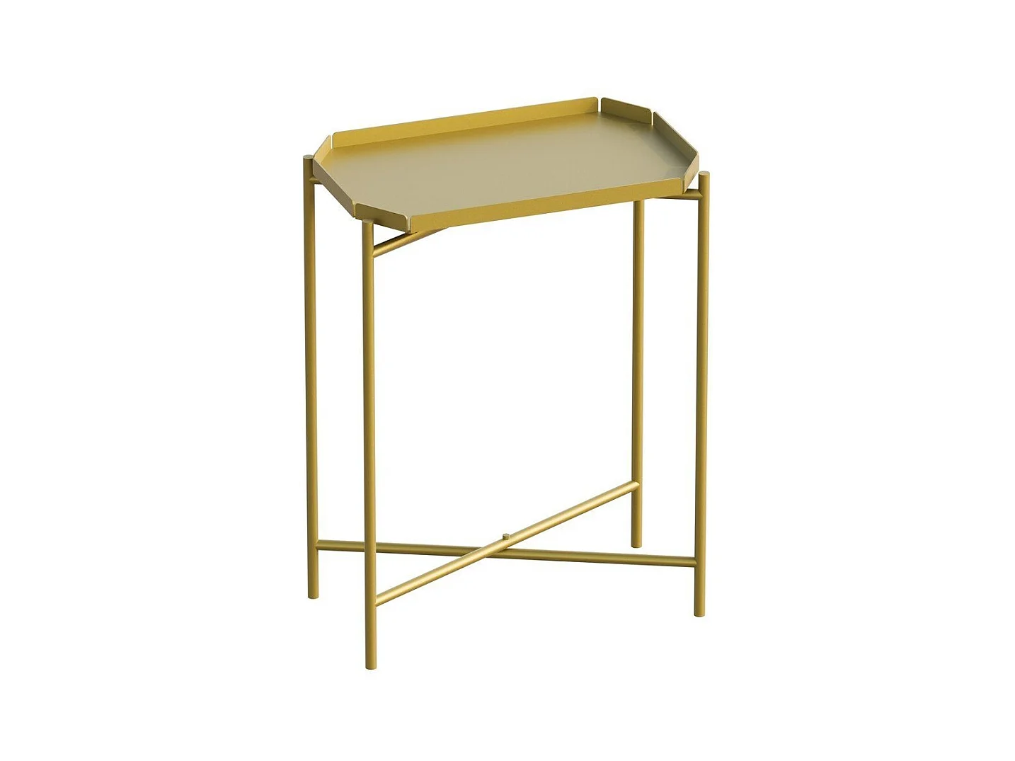 Beistelltisch mit rechteckiger Ablage mit Rand H56 cm - PARKER