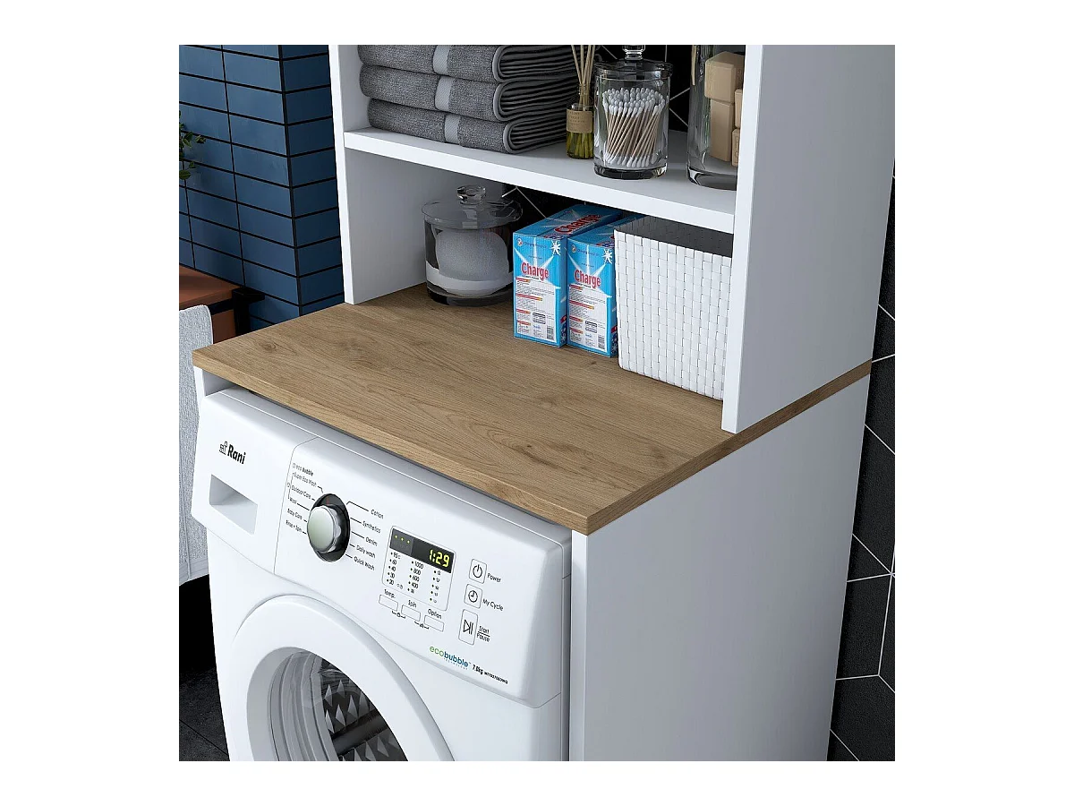 Etagère pour machine à laver 2 étagères 2 portes H183,6 cm - JUNE