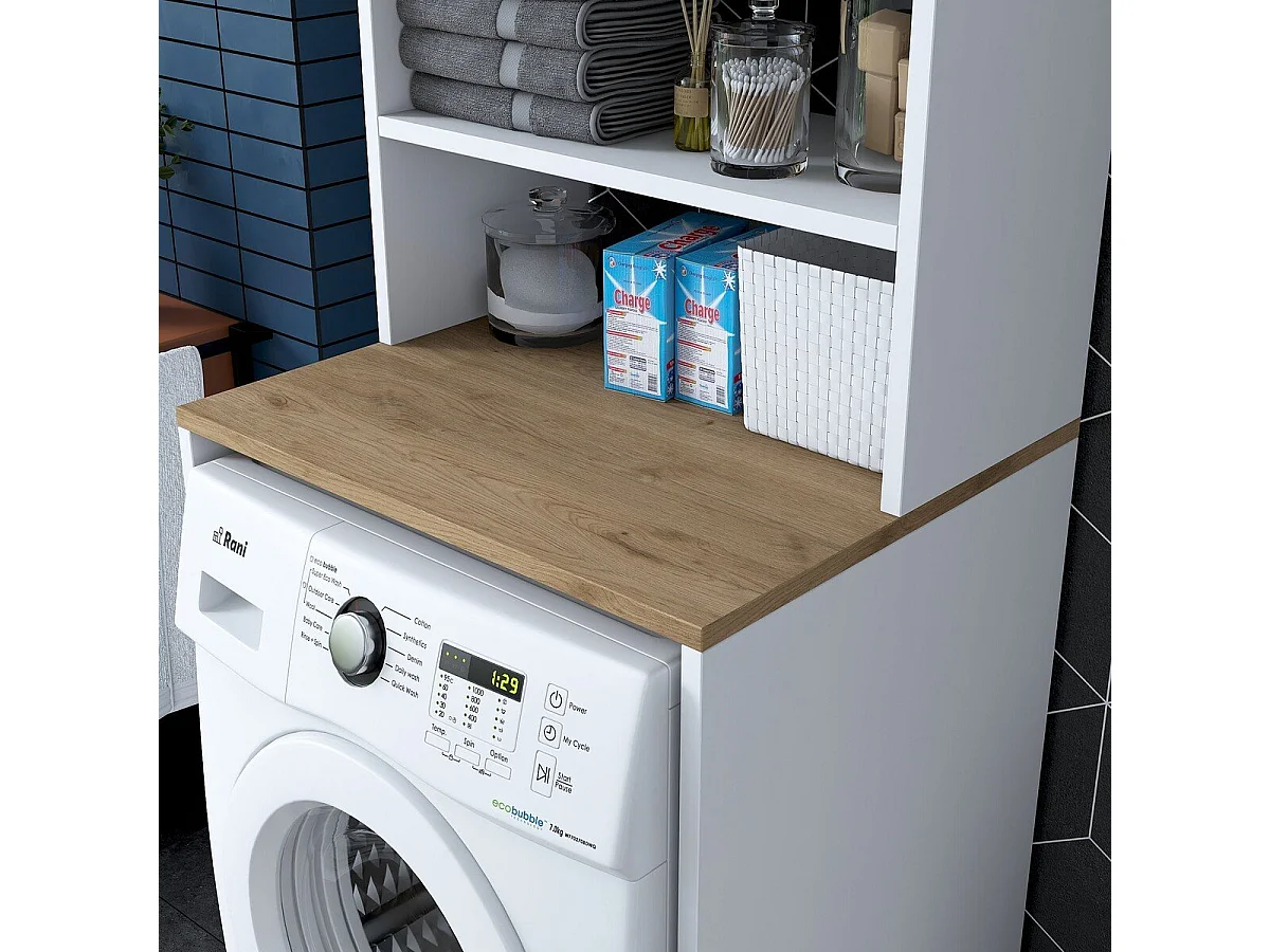 Etagère pour machine à laver 2 étagères 2 portes H183,6 cm - JUNE