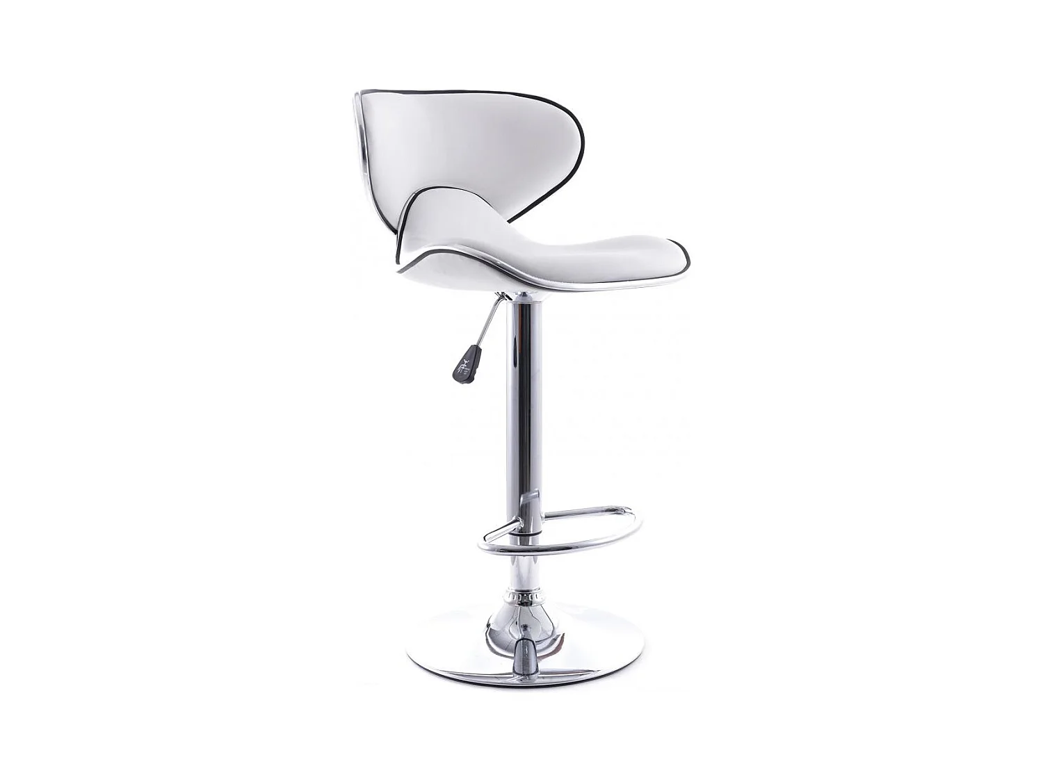 Tabouret de bar pivotant avec dossier - Dossier courbe Blanc