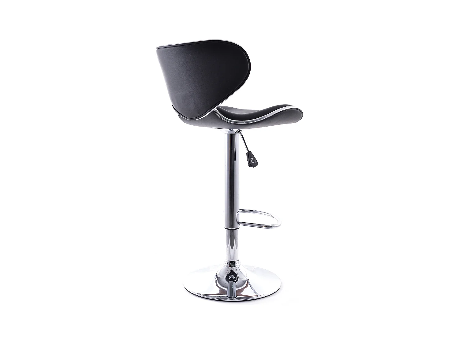 Tabouret de bar pivotant avec dossier - Dossier courbe Blanc