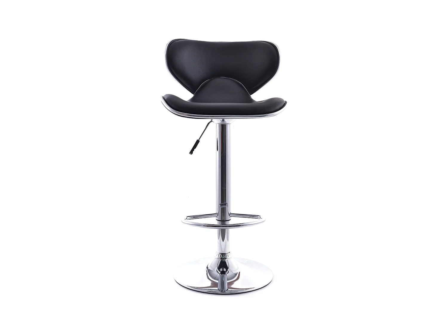 Tabouret de bar pivotant avec dossier - Dossier courbe Blanc