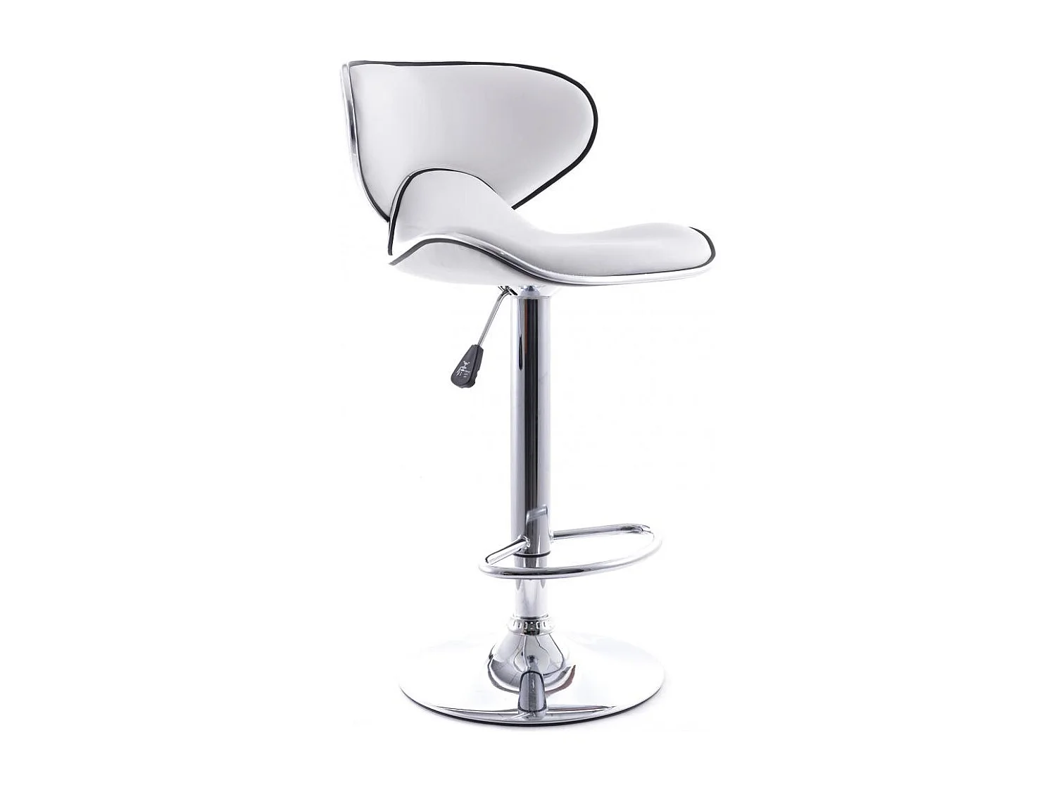 Tabouret de bar pivotant avec dossier - Dossier courbe Blanc