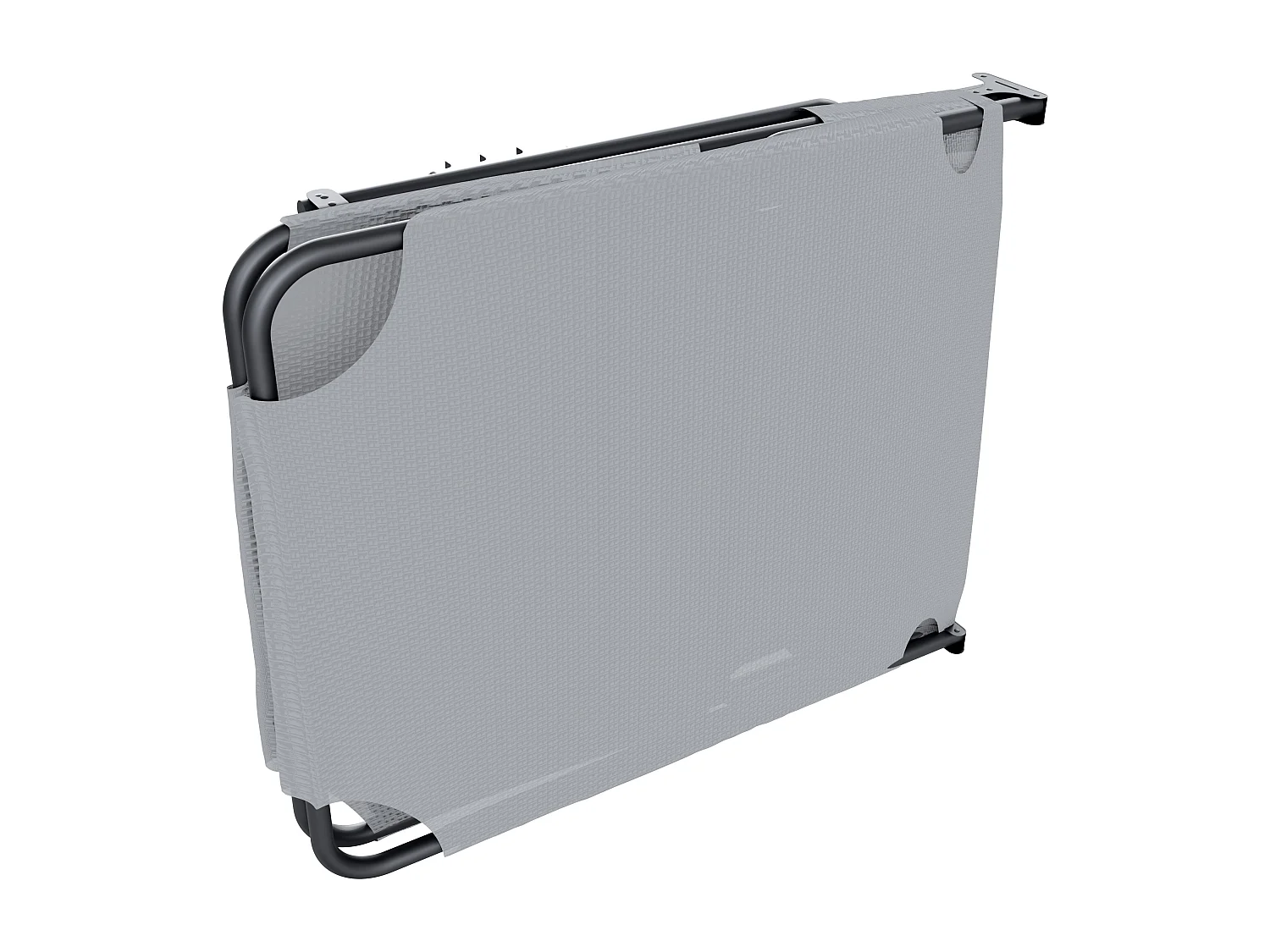 Lettino Pieghevole Prendisole Senza Tettuccio Parasole Reclinabile Regolabile Metallo Nero Sdraio Spiaggia Mare Giardino Piscina 187x53x24 Cm Grigio