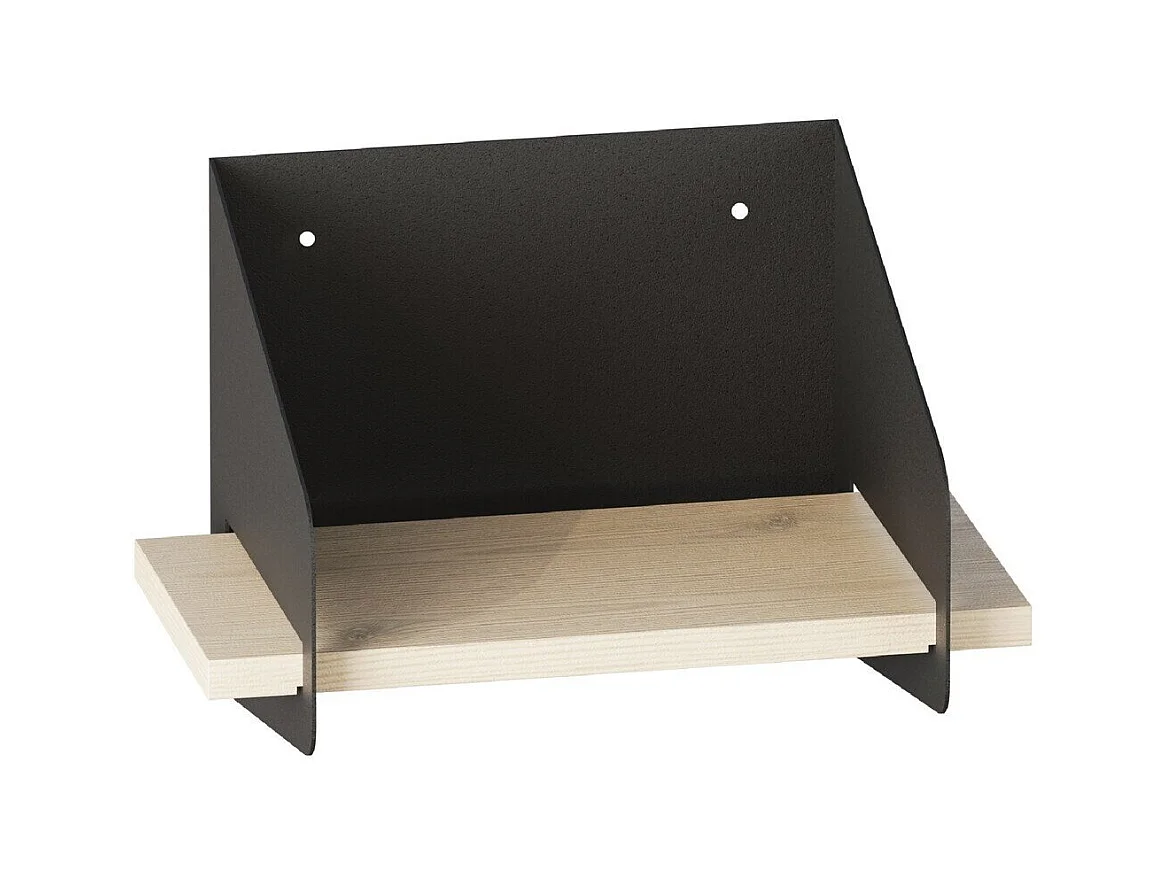 Etagère murale avec tablette en pin massif et Métal L30 cm - WREN