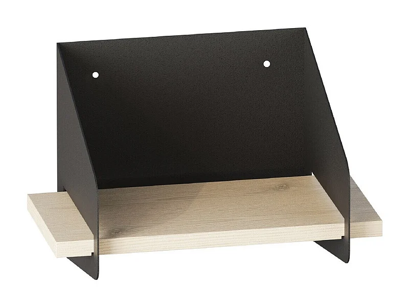 Wandplank met massief grenen plank en metaal L30 cm - WREN