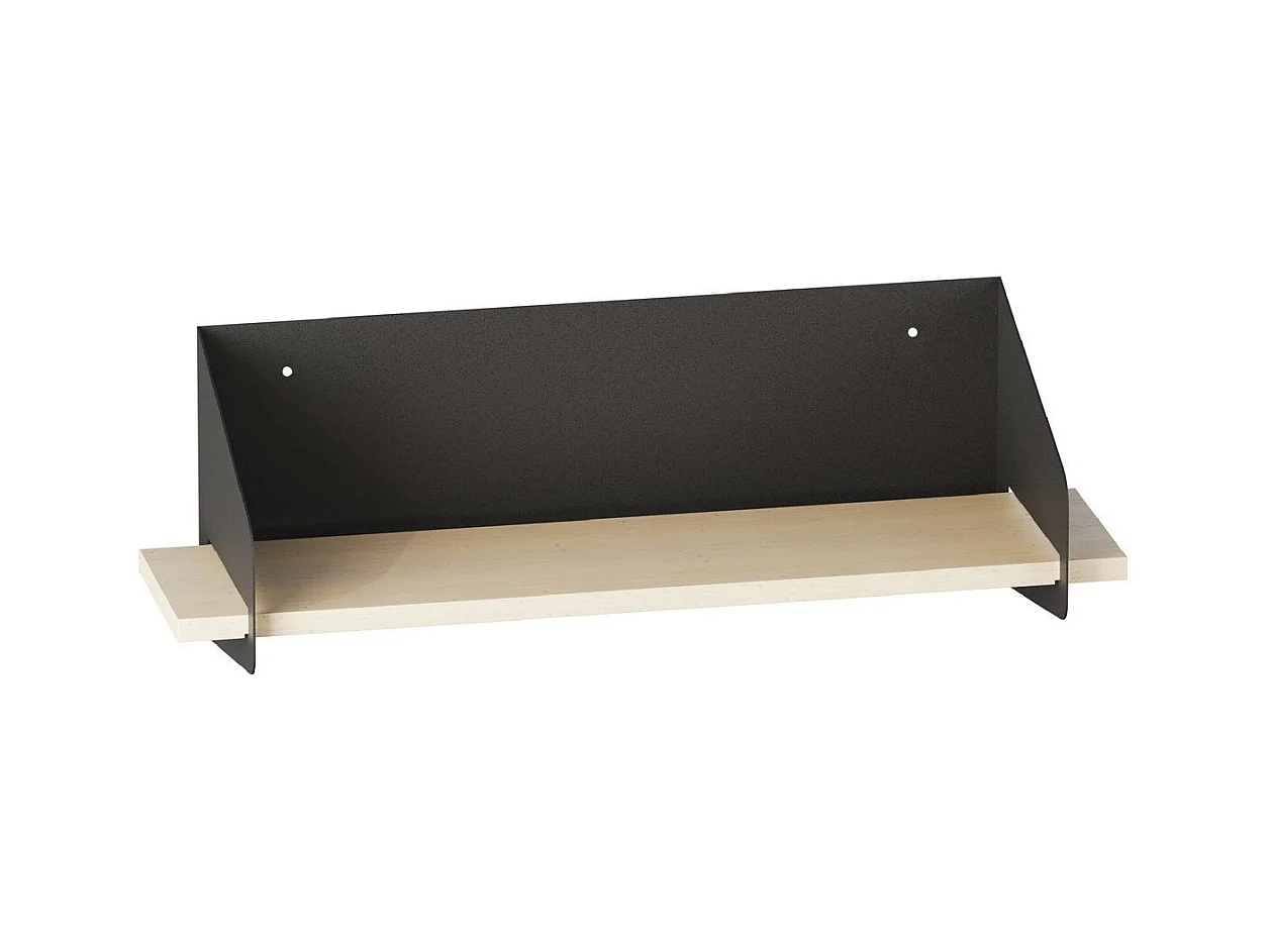 Etagère murale avec tablette en pin massif et Métal L60 cm - WREN