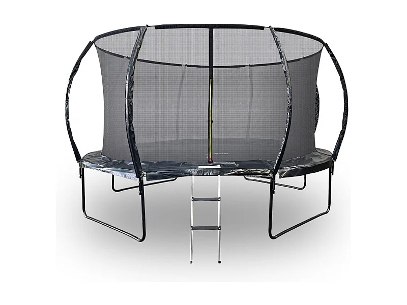 Trampoline 14Ft ø 427 cm noire avec Echelle, Protection et Filet de sécurité