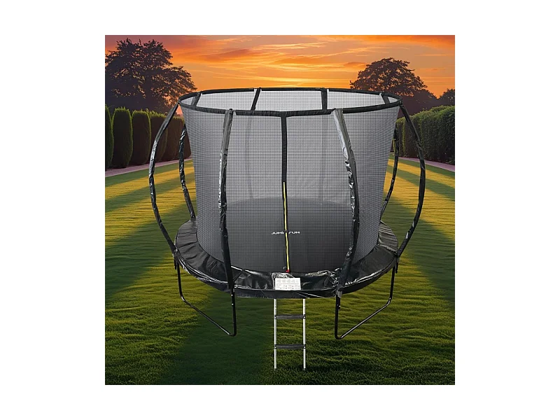Trampoline 10Ft ø 305cm noire avec Echelle, Protection et Filet de sécurité