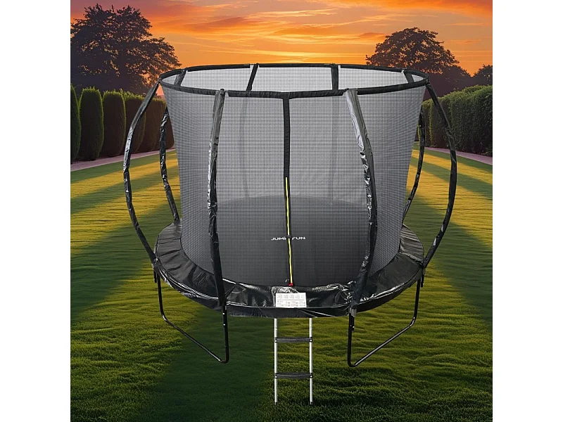 Trampoline 10Ft ø 305cm noire avec Echelle, Protection et Filet de sécurité